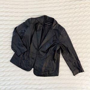 Tannery West Black Leather Blazer